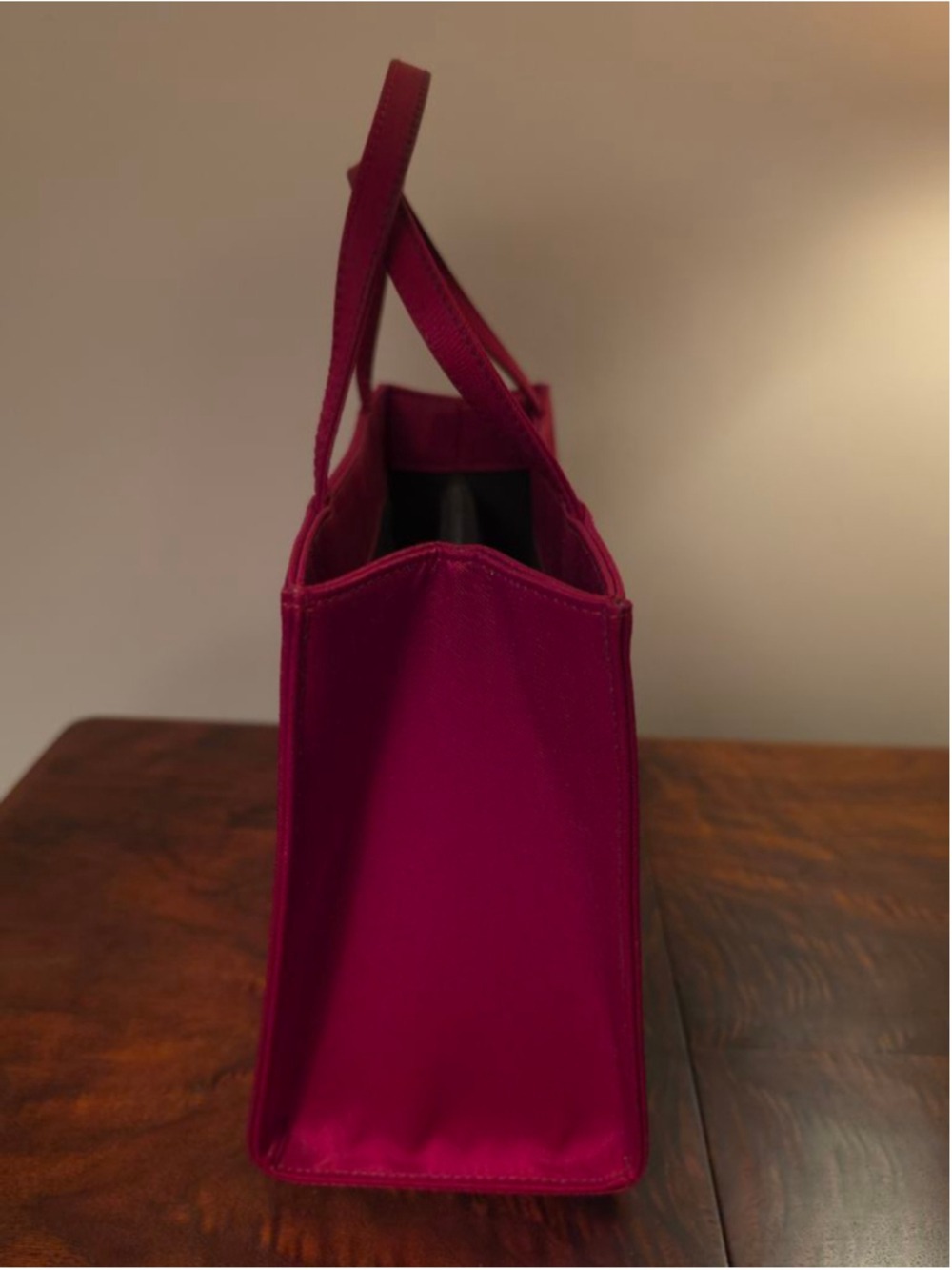 Kate Spade Sam Classic Nylon Top Handle Tote Deep Red Vintage 90s - Picture 5 of 9
